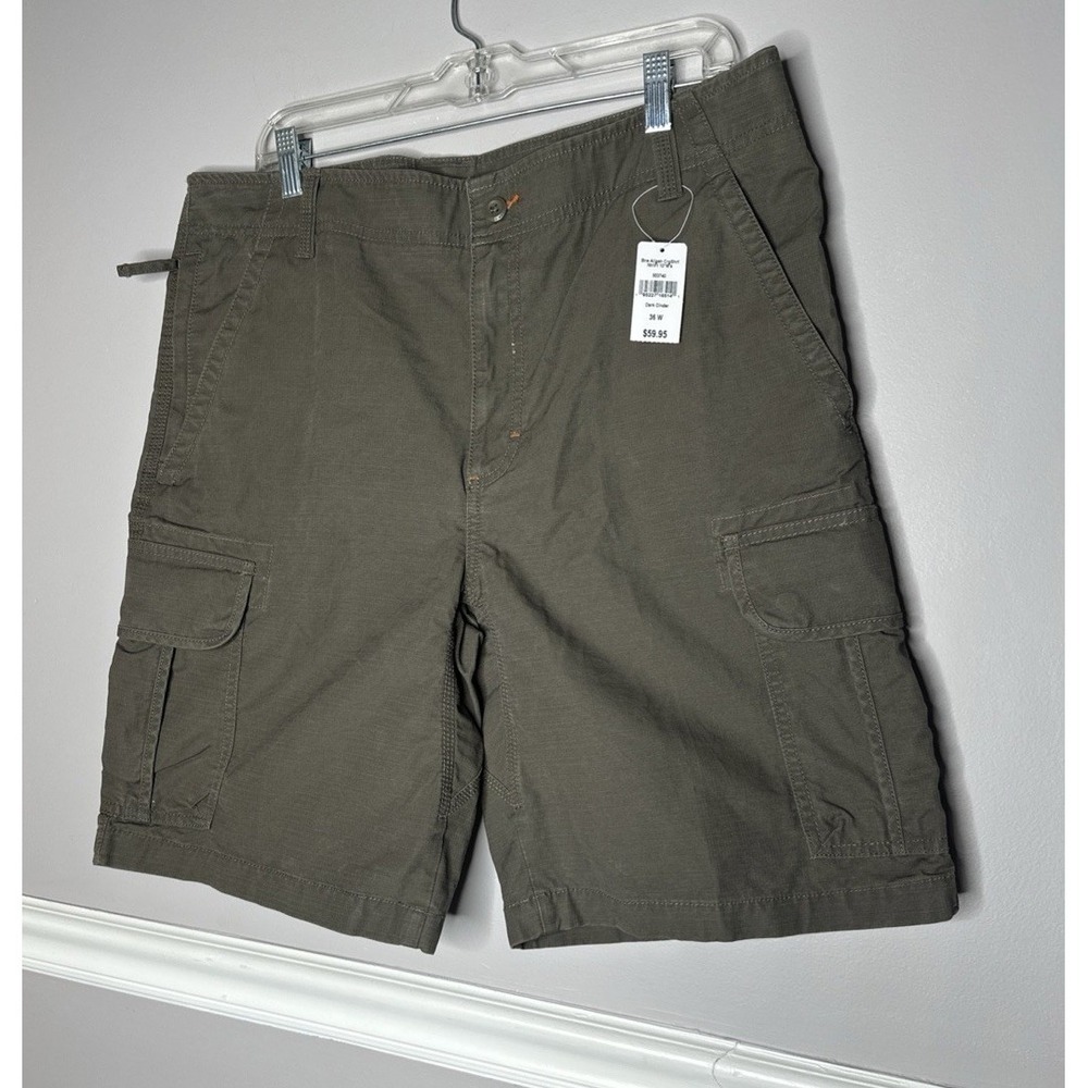 NEW L.L.Bean Men Cargo Shorts Size 36W Dark Khaki Natural Fit Outdoor